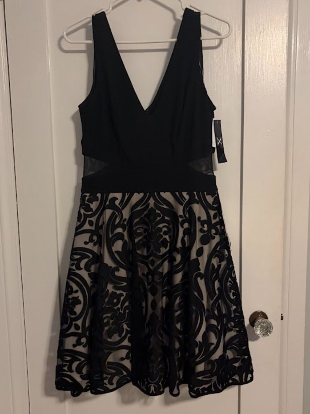 XSCAPE Black Fit&Flare Cocktail Party Dress Wedding Guest Holidays | Size 10 NWT - Picture 2 of 8